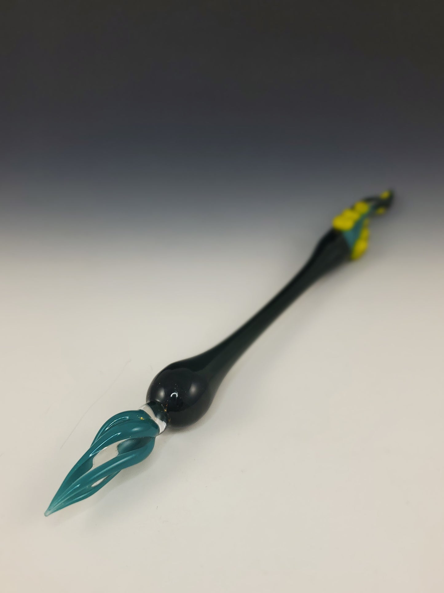 Teal Tentacle Glass Dip Pen
