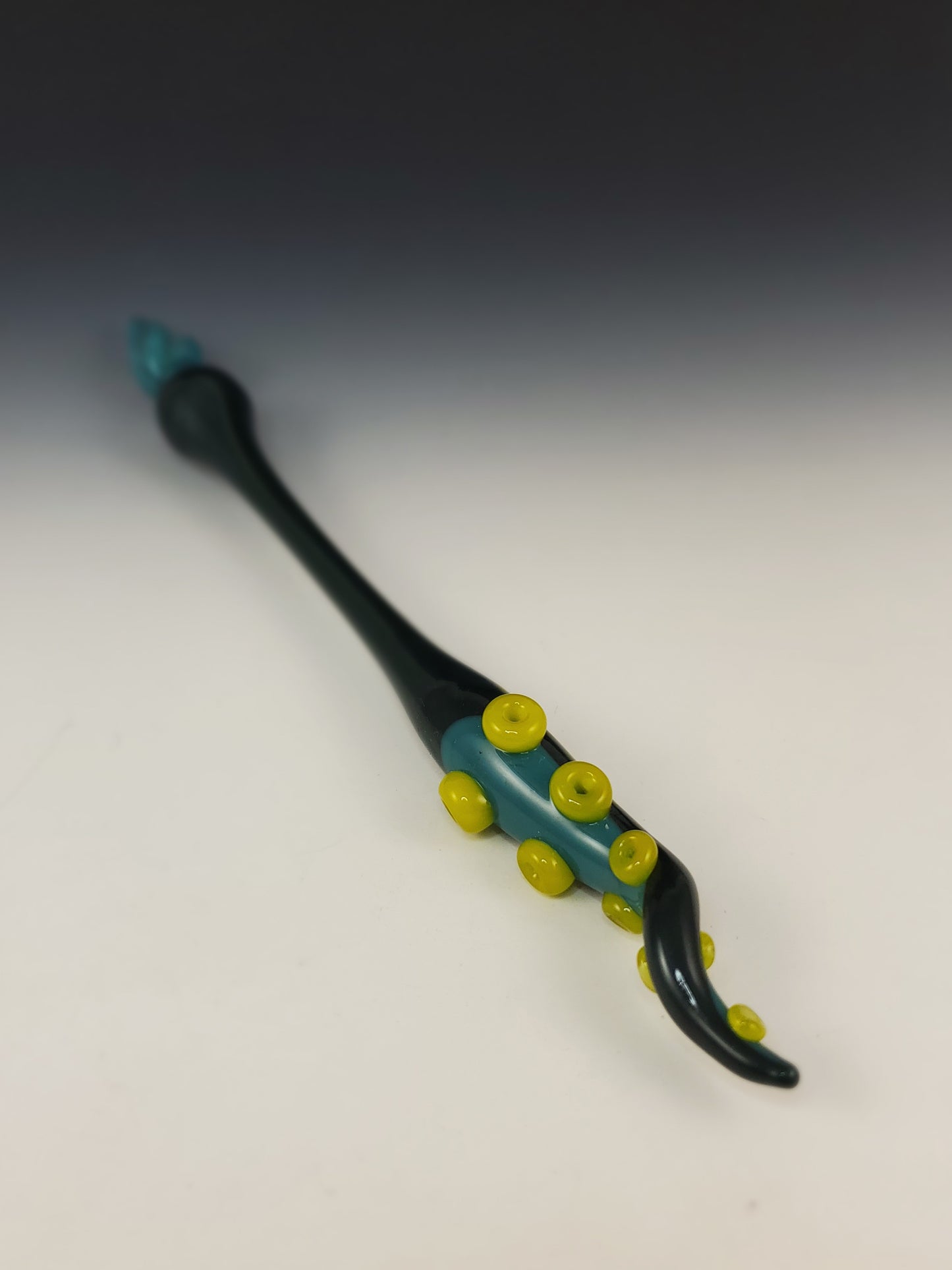 Teal Tentacle Glass Dip Pen
