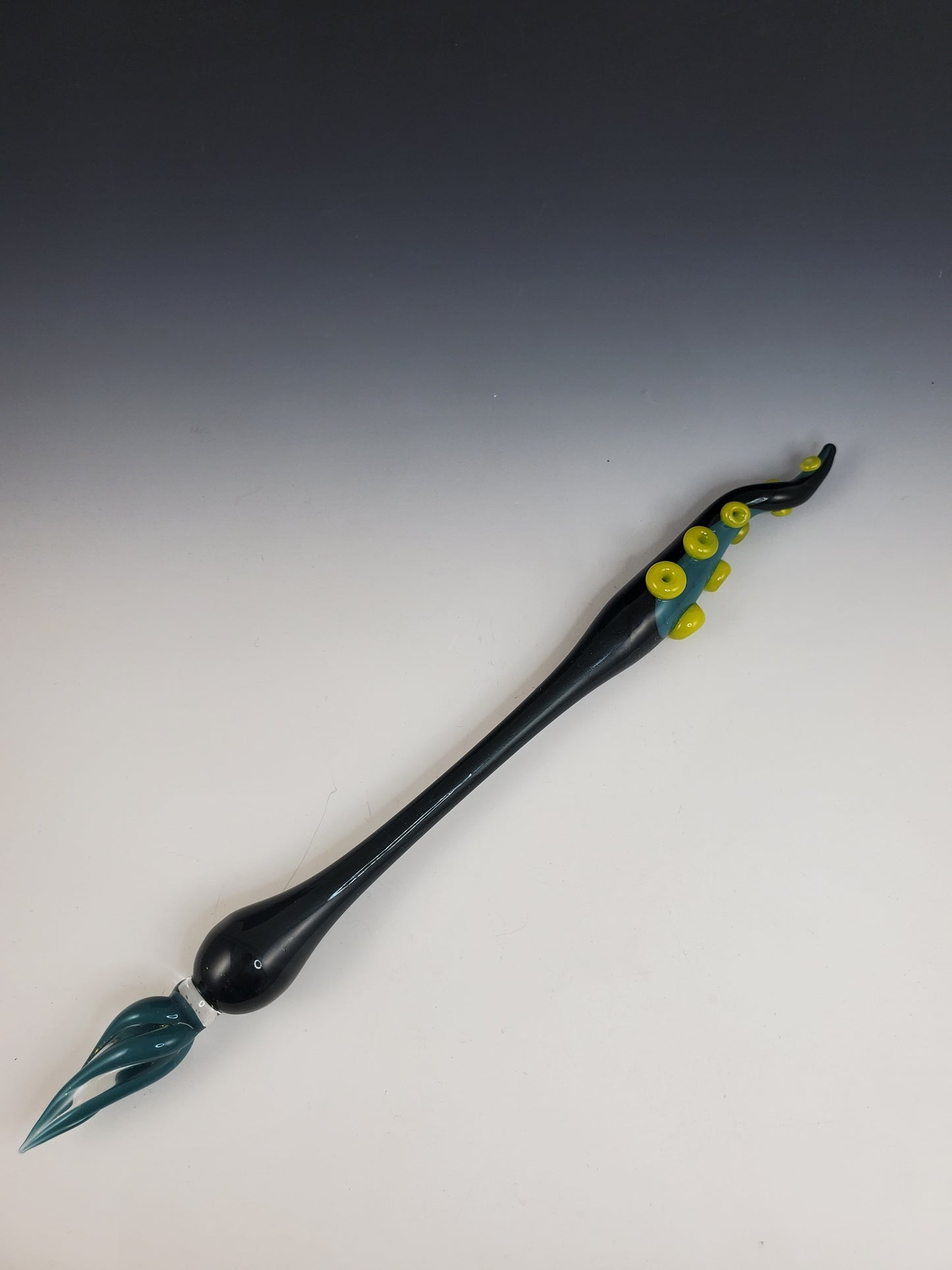 Teal Tentacle Glass Dip Pen