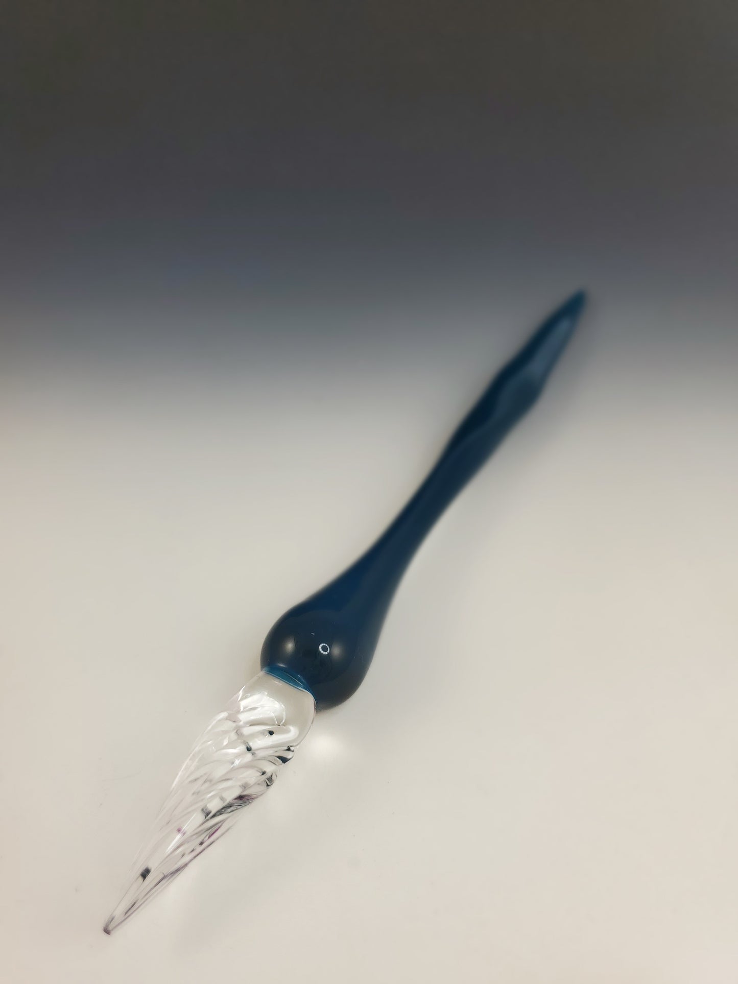 Sea Blue Glass Dip Pen
