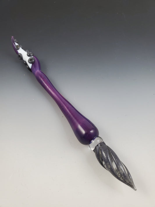 Royal Purple Tentacle Glass Dip Pen